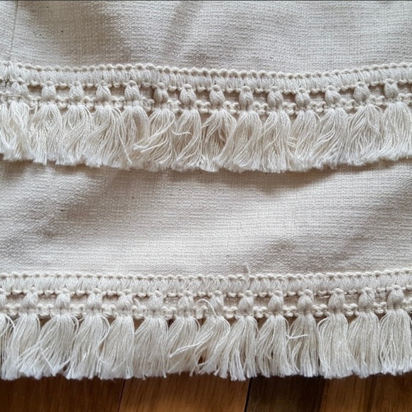 Ellison fringed linen high waist mini‎ skirt sz sm - Picture 3 of 4